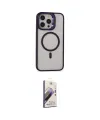 ieg™ iPhone 14 Pro Kılıf Ahenk Klasik Özel Seri - Siyah Bilvis 3D Mat Cam Ekran Koruyucu