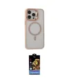 ieg™ iPhone 14 Pro Kılıf Ahenk Klasik Özel Seri - Siyah Buffer Hayalet Cam Ekran Koruyucu