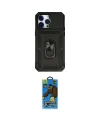 ieg™ iPhone 14 Pro Kılıf Ahenk Klasik - Siyah 18D Cam Ekran Koruyucu