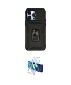 ieg™ iPhone 14 Pro Kılıf Ahenk Klasik - Siyah 3D Antistatik Cam Ekran Koruyucu