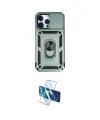 ieg™ iPhone 14 Pro Kılıf Ahenk Klasik - Siyah 3D Antistatik Cam Ekran Koruyucu