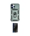 ieg™ iPhone 14 Pro Kılıf Ahenk Klasik - Siyah 3D Antistatik Hayalet Cam Ekran Koruyucu