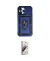 ieg™ iPhone 14 Pro Kılıf Ahenk Klasik - Siyah Bilvis 3D Mat Cam Ekran Koruyucu