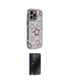 ieg™ iPhone 14 Pro Kılıf Ahenk Modern Serisi - Siyah 3D Antistatik Hayalet Cam Ekran Koruyucu
