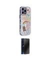 ieg™ iPhone 14 Pro Kılıf Ahenk Modern Serisi - Siyah 3D Antistatik Hayalet Cam Ekran Koruyucu