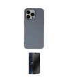 ieg™ iPhone 14 Pro Kılıf Ahenk Serisi - Siyah 3D Antistatik Hayalet Cam Ekran Koruyucu