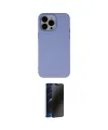ieg™ iPhone 14 Pro Kılıf Ahenk Serisi - Siyah 3D Antistatik Hayalet Cam Ekran Koruyucu