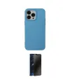 ieg™ iPhone 14 Pro Kılıf Ahenk Serisi - Siyah 3D Antistatik Hayalet Cam Ekran Koruyucu