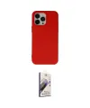 ieg™ iPhone 14 Pro Kılıf Ahenk Serisi - Siyah Bilvis 3D Mat Cam Ekran Koruyucu