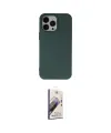 ieg™ iPhone 14 Pro Kılıf Ahenk Serisi - Siyah Bilvis 3D Mat Cam Ekran Koruyucu