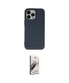 ieg™ iPhone 14 Pro Kılıf Ahenk Serisi - Siyah Bilvis 3D Mat Cam Ekran Koruyucu