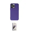 ieg™ iPhone 14 Pro Kılıf Ahenk Serisi - Siyah Bilvis 3D Mat Cam Ekran Koruyucu