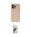 ieg™ iPhone 14 Pro Kılıf Ahenk Serisi - Siyah Bilvis 3D Mat Cam Ekran Koruyucu