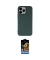 ieg™ iPhone 14 Pro Kılıf Ahenk Serisi - Siyah Buffer Hayalet Cam Ekran Koruyucu