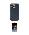 ieg™ iPhone 14 Pro Kılıf Ahenk Serisi - Siyah Buffer Hayalet Cam Ekran Koruyucu