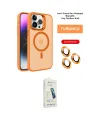 ieg™ iPhone 14 Pro Kılıf Akış Form - Şeffaf Pasifik Cam Ekran Koruyucu