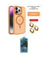 ieg™ iPhone 14 Pro Kılıf Akış Form - Siyah 18D Cam Ekran Koruyucu
