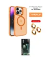 ieg™ iPhone 14 Pro Kılıf Akış Form - Siyah 360 Mat Full Body Arka Koruyucu