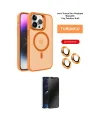 ieg™ iPhone 14 Pro Kılıf Akış Form - Siyah 3D Antistatik Hayalet Cam Ekran Koruyucu