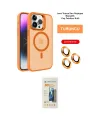 ieg™ iPhone 14 Pro Kılıf Akış Form - Siyah 6D Mat Seramik Hayalet Nano Ekran Koruyucu
