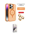 ieg™ iPhone 14 Pro Kılıf Akış Form - Siyah Bilvis 3D Mat Cam Ekran Koruyucu