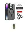 ieg™ iPhone 14 Pro Kılıf Akış Form - Siyah Joko Magic 5D Hayalet Cam