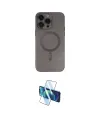 ieg™ iPhone 14 Pro Kılıf Akış Minimal Özel Seri - Siyah 3D Antistatik Cam Ekran Koruyucu