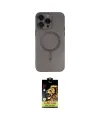 ieg™ iPhone 14 Pro Kılıf Akış Minimal Özel Seri - Siyah Buffer Cam Ekran Koruyucu