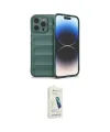 ieg™ iPhone 14 Pro Kılıf Atlas Koleksiyonu - Şeffaf Pasifik Cam Ekran Koruyucu