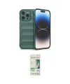 ieg™ iPhone 14 Pro Kılıf Atlas Koleksiyonu - Siyah 20D Premium Cam Ekran Koruyucu