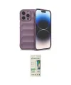 ieg™ iPhone 14 Pro Kılıf Atlas Koleksiyonu - Siyah 20D Premium Cam Ekran Koruyucu