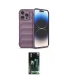 ieg™ iPhone 14 Pro Kılıf Atlas Koleksiyonu - Siyah 360 Mat Full Body Arka Koruyucu
