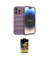ieg™ iPhone 14 Pro Kılıf Atlas Koleksiyonu - Siyah Buffer Cam Ekran Koruyucu