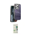 ieg™ iPhone 14 Pro Kılıf Atlas Minimal Özel Seri - Siyah 20D Premium Cam Ekran Koruyucu