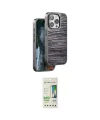 ieg™ iPhone 14 Pro Kılıf Atlas Minimal Özel Seri - Siyah 20D Premium Cam Ekran Koruyucu