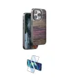 ieg™ iPhone 14 Pro Kılıf Atlas Minimal Özel Seri - Siyah 3D Antistatik Cam Ekran Koruyucu