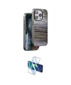 ieg™ iPhone 14 Pro Kılıf Atlas Minimal Özel Seri - Siyah 3D Antistatik Cam Ekran Koruyucu