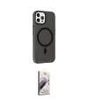 ieg™ iPhone 14 Pro Kılıf Çekirdek Modern Prime - Siyah Bilvis 3D Mat Cam Ekran Koruyucu