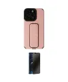 ieg™ iPhone 14 Pro Kılıf Çekirdek Yansıma - Siyah 3D Antistatik Hayalet Cam Ekran Koruyucu