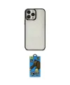 ieg™ iPhone 14 Pro Kılıf Doruk Doku Prime - Siyah 18D Cam Ekran Koruyucu