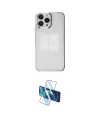 ieg™ iPhone 14 Pro Kılıf Doruk Doku Prime - Siyah 3D Antistatik Cam Ekran Koruyucu
