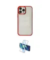 ieg™ iPhone 14 Pro Kılıf Doruk Doku Prime - Siyah 3D Antistatik Cam Ekran Koruyucu