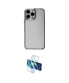 ieg™ iPhone 14 Pro Kılıf Doruk Doku Prime - Siyah 3D Antistatik Cam Ekran Koruyucu