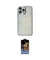 ieg™ iPhone 14 Pro Kılıf Doruk Doku Prime - Siyah Buffer Hayalet Cam Ekran Koruyucu