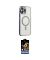 ieg™ iPhone 14 Pro Kılıf Doruk Minimal - Siyah Buffer Hayalet Cam Ekran Koruyucu