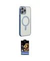 ieg™ iPhone 14 Pro Kılıf Doruk Minimal - Siyah Buffer Hayalet Cam Ekran Koruyucu