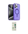 ieg™ iPhone 14 Pro Kılıf Eksen Doku Koleksiyonu - Siyah 20D Premium Cam Ekran Koruyucu