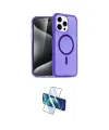 ieg™ iPhone 14 Pro Kılıf Eksen Doku Koleksiyonu - Siyah 3D Antistatik Cam Ekran Koruyucu