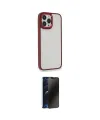 ieg™ iPhone 14 Pro Kılıf Eksen Doku Prime - Siyah 3D Antistatik Hayalet Cam Ekran Koruyucu