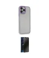 ieg™ iPhone 14 Pro Kılıf Eksen Doku Prime - Siyah 3D Antistatik Hayalet Cam Ekran Koruyucu